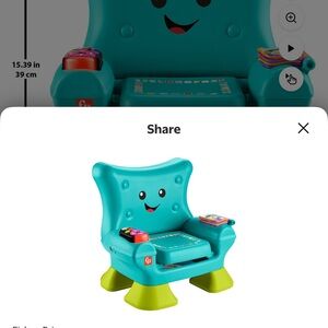 Fisher-Price Blue and Green Learning Chair with Playful Design